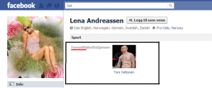 Lena Andreassens idrettsfavoritt.
